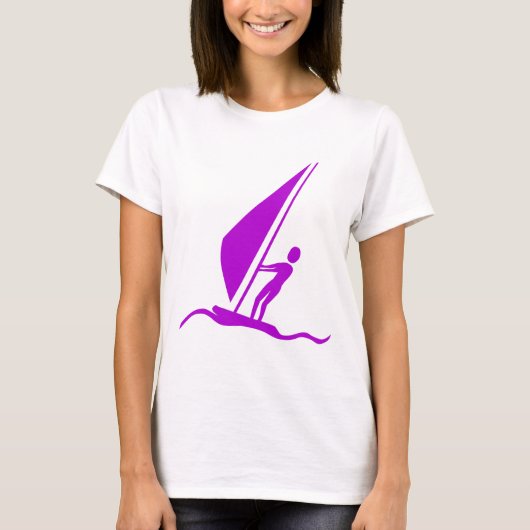 Sailboarding - Paars T-shirt (Voorkant)