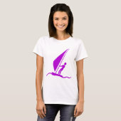 Sailboarding - Paars T-shirt (Voorkant volledig)
