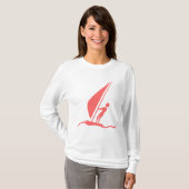Sailboarding - Tropisch roze T-shirt (Voorkant volledig)