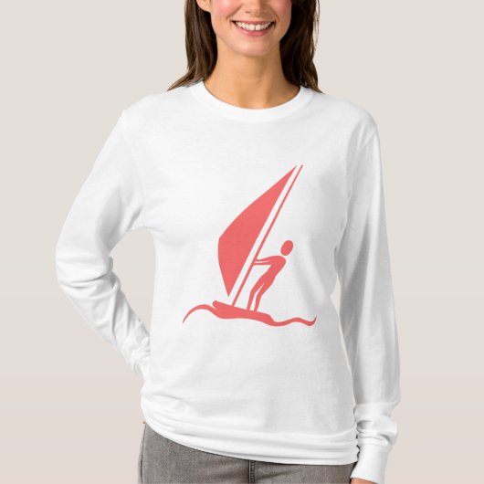 Sailboarding - Tropisch roze T-shirt (Voorkant)