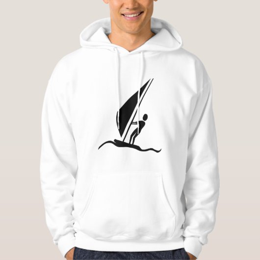 Sailboarding - zwart hoodie (Voorkant)