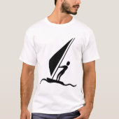 Sailboarding - zwart t-shirt (Voorkant)