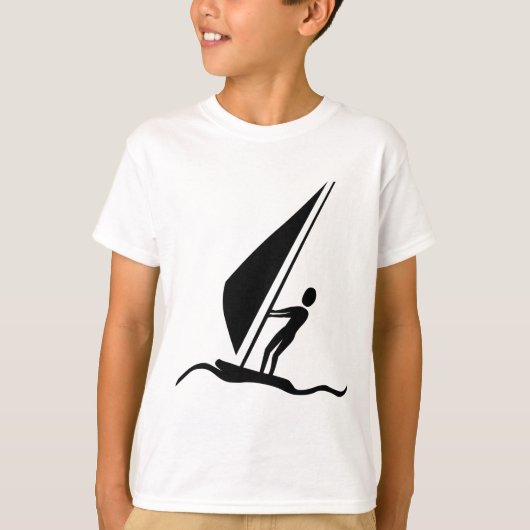 Sailboarding - zwart t-shirt (Voorkant)