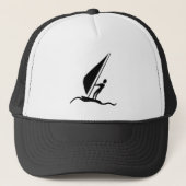 Sailboarding - zwart trucker pet (Voorkant)