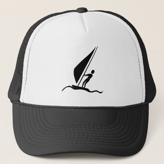 Sailboarding - zwart trucker pet (Voorkant)