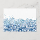Sailboat and Waves Wedding Online RSVP QR-code Informatiekaartje (Achterkant)