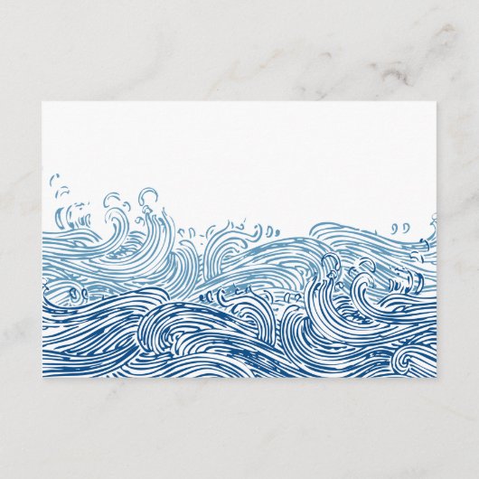 Sailboat and Waves Wedding Online RSVP QR-code Informatiekaartje (Achterkant)