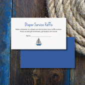 Sailboat Baby Boy Shower Diaper Service Raffle Informatiekaartje
