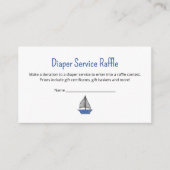 Sailboat Baby Boy Shower Diaper Service Raffle Informatiekaartje (Voorkant)