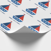 Sailboat Baby Boy Shower Wrapping Paper Cadeaupapier (Hoek)