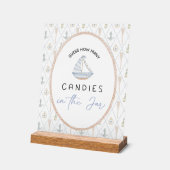Sailboat Baby Shower Games - Candy Jar Guessing Acryl Bord (Hoek)