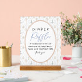 Sailboat Baby Shower Games - Diaper Raffle Sign Acryl Bord (Huwelijk)