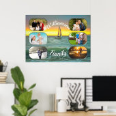 Sailboat Banderas 0884 Family Collage Art Print (Thuiskantoor)