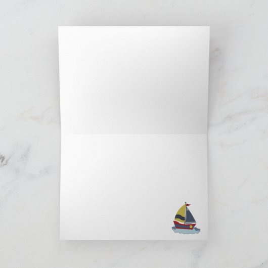 Sailboat: bedankt Kaarten (Binnen)