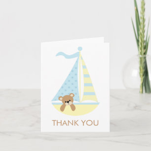 Sailboat Beer Baby shower Notecards Bedankkaart