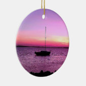 SAILBOAT BIJ SUNRISE CHRISTMAS/FUN ORNAMENT (Rechts)