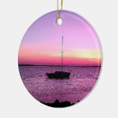 SAILBOAT BIJ SUNRISE CHRISTMAS/FUN ORNAMENT (Links)