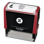 Sailboat Black & White Retour Adres Gepersonalisee Zelfinktende Stempel (Product)