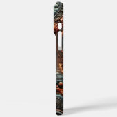 Sailboat Carving met golven en nautische elementen Case-Mate iPhone Case (Achterkant / Links)