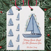 Sailboat Christmas Card Cadeaulabel