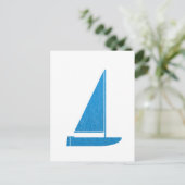 SailBOAT Club Cadeaus Zeilboot ART NVN41 navinJOSH Briefkaart (Staand voorkant)