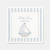 Sailboat Cocktail Napkin Servet (Voorkant)