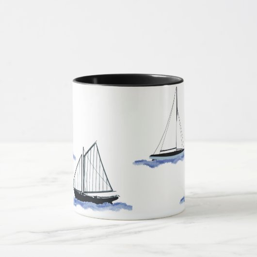 sailboat coffee cup mug mok (Midden)