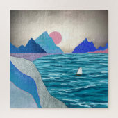 Sailboat Cove Landschap Legpuzzel (Verticaal)