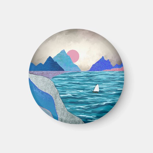 Sailboat Cove Landschap Magneet (Voorkant)