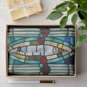 Sailboat Faux Glas in lood voor Decoupage Craft Ti Tissuepapier (Geschenk)