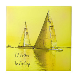 Sailboat Fine Art dat ik liever verkoop als prijso Tegeltje