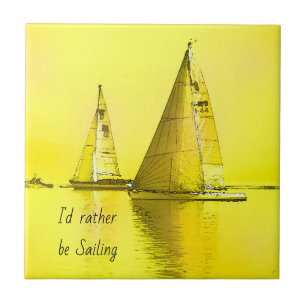 Sailboat Fine Art dat ik liever verkoop als prijso Tegeltje