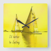 Sailboat Fine Art dat ik liever verkoop als prijso Vierkante Klok (Voorkant)