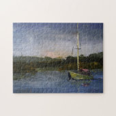 Sailboat Impressionistic Original Art uitdagend Legpuzzel (Horizontaal)