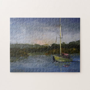Sailboat Impressionistic Original Art uitdagend Legpuzzel