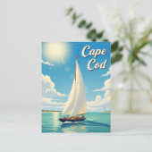 Sailboat in Cape Cod Massachusetts Travel Briefkaart (Staand voorkant)