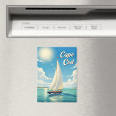 Sailboat in Cape Cod Massachusetts Travel Magneet (Insitu (Vaatwasser))