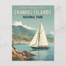 Sailboat in Channel Islands National Park Briefkaart