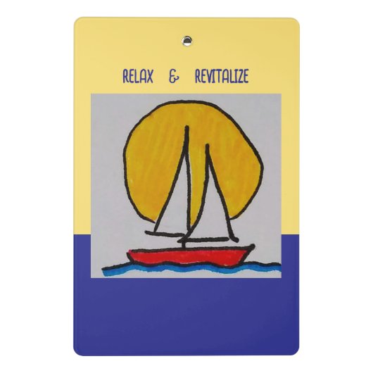 Sailboat in the Sun Mini Klembord (Achterkant)