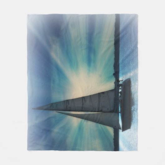 SailBoat met Sunbeams Fleece Blanket (Voorkant)
