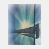 SailBoat met Sunbeams Fleece Blanket Deken (Voorkant)