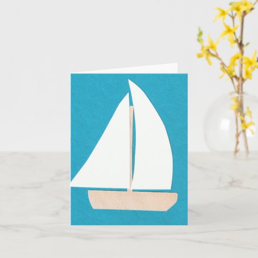 Sailboat Note Kaart (Gele Bloem)
