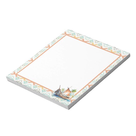 Sailboat Notepad Notitieblok (Linkerzijde)