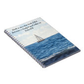 Sailboat on Ocean Art Bible Verse Prayer Journal Notitieboek (Rechterzijde)