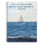 Sailboat on Ocean Art Bible Verse Prayer Journal Notitieboek (Voorkant)