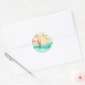 Sailboat on the Sea Ronde Sticker (Envelop)
