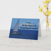 Sailboat on the Water Kaart (Gele Bloem)