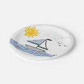 SAILBoat Papieren Bordje (Gekanteld)