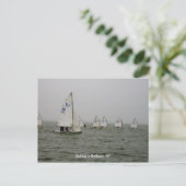 Sailboat races in Bellport Dock, Bellport NY Briefkaart (Staand voorkant)