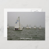 Sailboat races in Bellport Dock, Bellport NY Briefkaart (Voorkant / Achterkant)